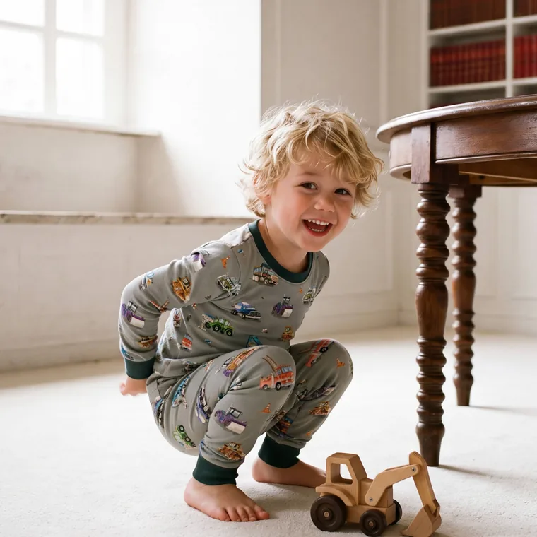 Diggers bamboo long sleeve pajama set, in wear