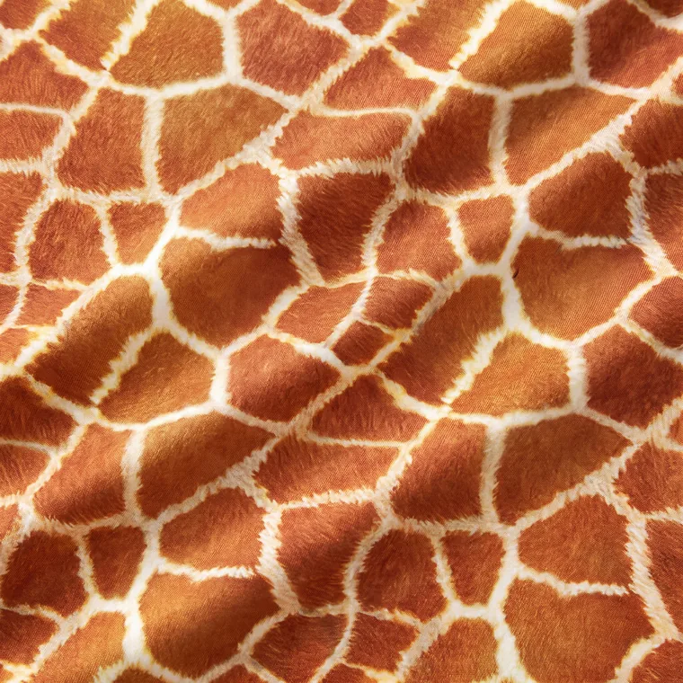 Giraffe bamboo long sleeve pajama set, fabric