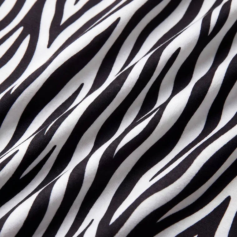 Zebra bamboo long sleeve pajama set, fabric